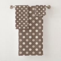 Design de Pontos Polka Marrom Terra Neutra