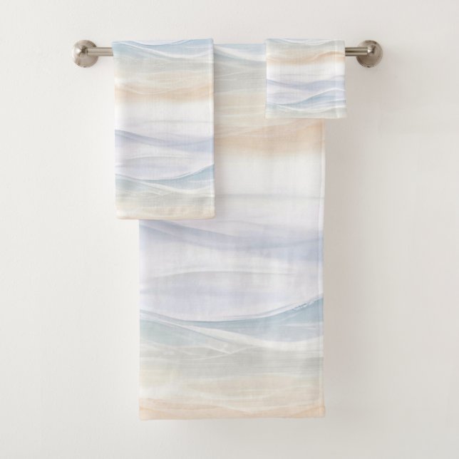 Conjunto De Toalhas Design de Praia Onda Oceânica 365 (Insitu)