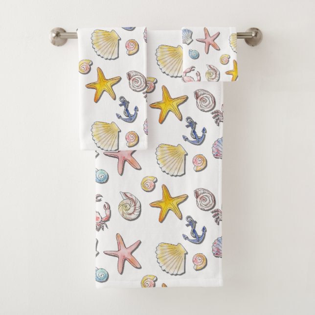 Conjunto De Toalhas Design de praia simples (Insitu)