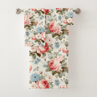 Conjunto De Toalhas Design de Rosa de costura