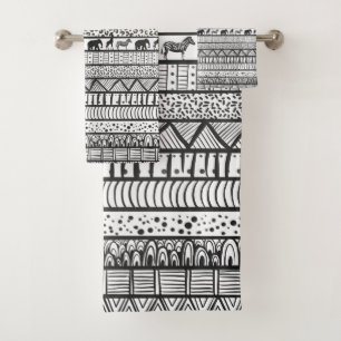Conjunto De Toalhas Design de Tendência de Padrão Africano Tribal Ne