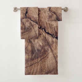 Conjunto De Toalhas Design de Textura Rústica de Madeira
