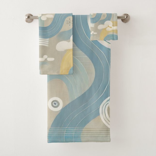 Conjunto De Toalhas Design do Extremo Oriente (Insitu)