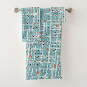 Conjunto De Toalhas Design do Impulso Atômica Icônico de 1950