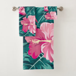 Conjunto De Toalhas Design Exótica Flores de Verão