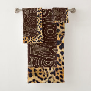 Conjunto De Toalhas Design gráfico com Chita Impressão