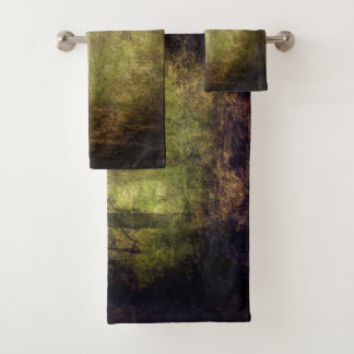 Conjunto De Toalhas Design legal do fundo da textura das árvores do