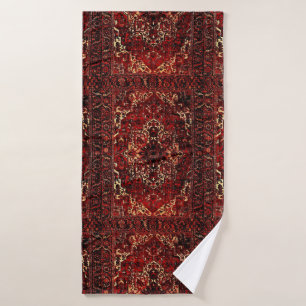 Conjunto De Toalhas Design oriental do tapete na obscuridade -