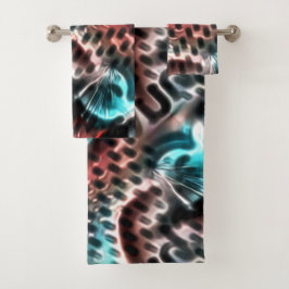 Conjunto De Toalhas Design perfurado com gotas de tinta no vinho t