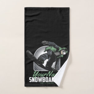 Conjunto De Toalhas Destruição Personalizada de Neve Snowboard