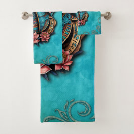 Conjunto De Toalhas Deus do Falcão Egípcio.