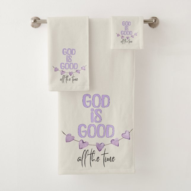 Conjunto De Toalhas Deus É Bom O Tempo Todo (Insitu)