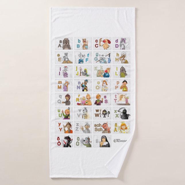 Conjunto De Toalhas Deutsches Fingeralphabet II (Toalha de Banho)