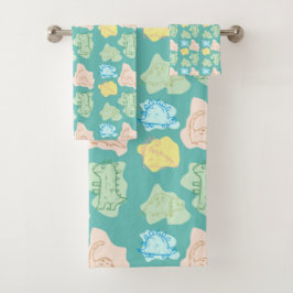 CONJUNTO DE TOALHAS DINOSSAURO