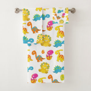 Conjunto De Toalhas Dinossauros Bons, Padrão De Dinossauros, Dino Bebê