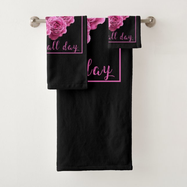 Conjunto De Toalhas Ditos engraçados sobre rosas e amor (Insitu)