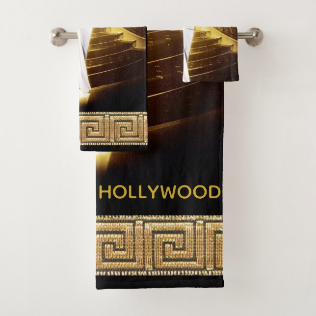 Conjunto De Toalhas Diva do Cinema Mudo Hollywood Regency (Insitu)
