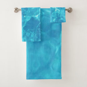 Conjunto De Toalhas Diversão de água piscina Azul