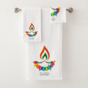 Conjunto De Toalhas Diwali Bath Towel Set