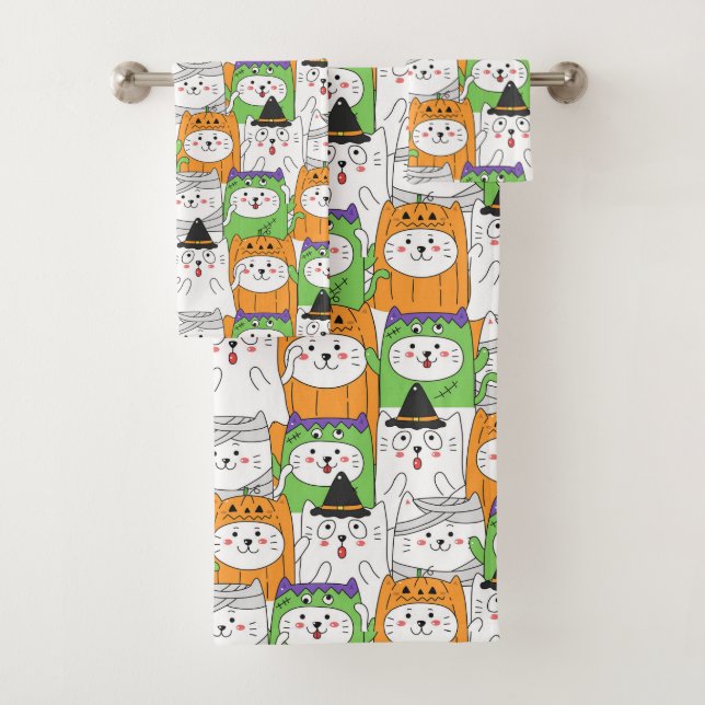 Conjunto de Toalhas do Banho do Tema Halloween (Insitu)