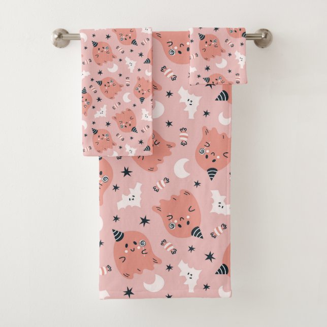 Conjunto de Toalhas do Banho do Tema Halloween (Insitu)