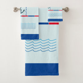 "Conjunto de toalhas do bath do nome personalizado