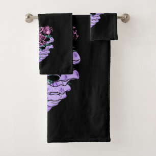 Conjunto de toalhas do Buquê gótico