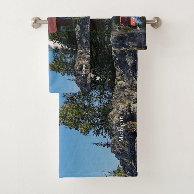 Conjunto de toalhas do farol Eagle Harbor (Insitu)