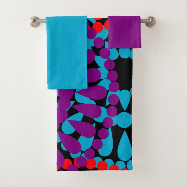 Conjunto de toalhas do fundo dos círculos grandes (Insitu)