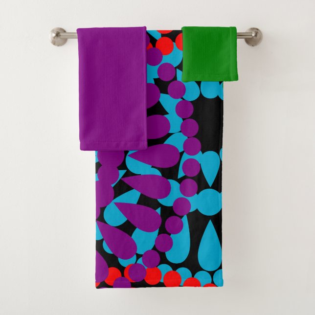 Conjunto de toalhas do fundo dos círculos grandes (Insitu)