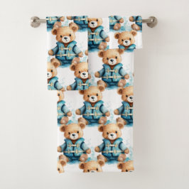 Conjunto de Toalhas do Urso Azul
