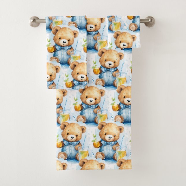 Conjunto de Toalhas do Urso Azul (Insitu)