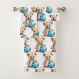 Conjunto de Toalhas do Urso Azul