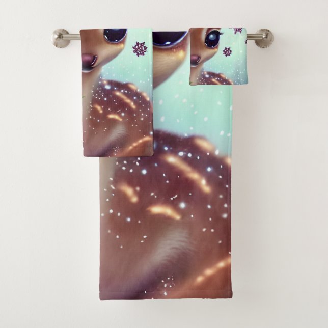 Conjunto De Toalhas Doce e Adorável Veado (Insitu)