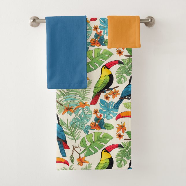 Conjunto De Toalhas Dossel do Tucano Tropical (Insitu)