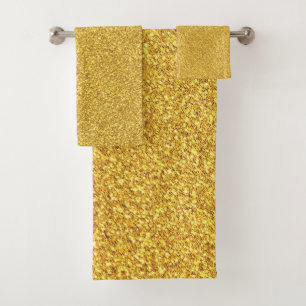 Conjunto De Toalhas Dourada falha falsa