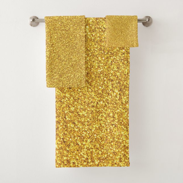 Conjunto De Toalhas Dourada falha falsa (Insitu)