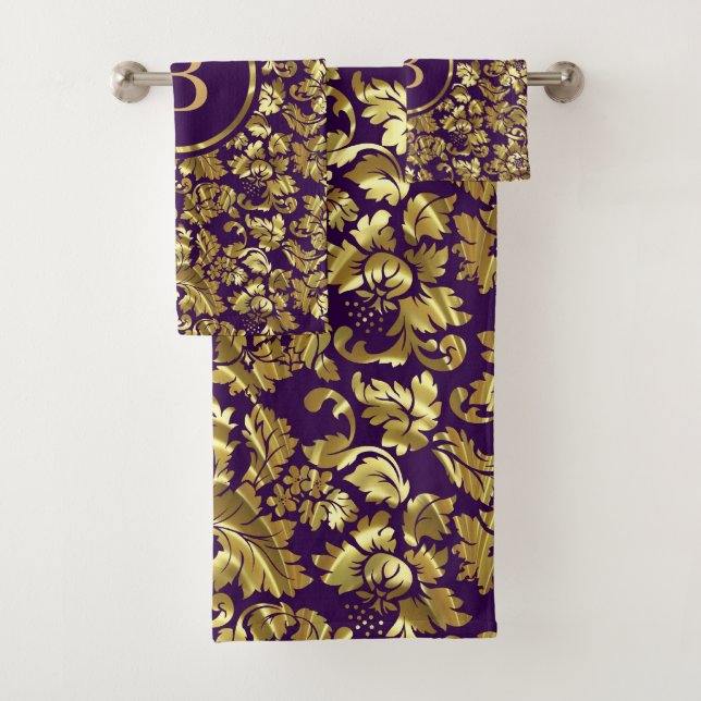 Conjunto De Toalhas Dourado Damasco (Insitu)