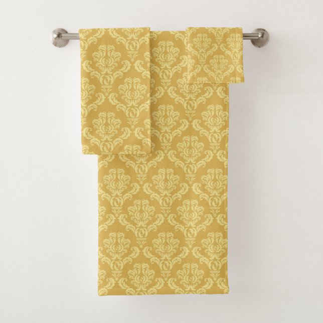 Conjunto de toalhas Dourado Damask Bathroom (Insitu)