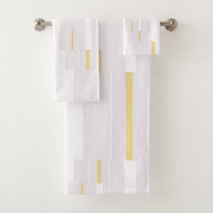 Conjunto De Toalhas Dourado e branco