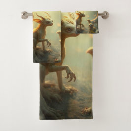 Conjunto De Toalhas „Drachenmutter im goldenen Wald“