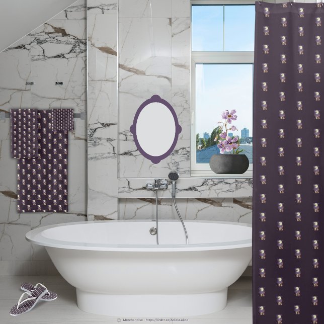 Conjunto de Toalhas - Dracula Junior (DJ Towels, Flip-flops & Shower Curtain by Poet Adiela Akoo. Browse my store for more great finds now)