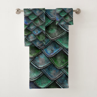 Conjunto De Toalhas Dragão Escala Verde
