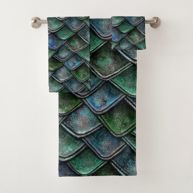 Conjunto De Toalhas Dragão Escala Verde (Insitu)