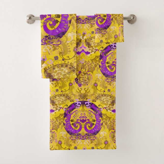 Conjunto De Toalhas Dragão Intersexual Damask - Cor do Sinalizador do  (Insitu)