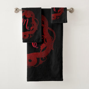 Conjunto De Toalhas Dragão Vermelho Personalizado