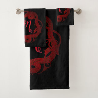 Conjunto De Toalhas Dragão Vermelho Personalizado