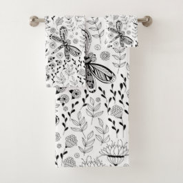 Conjunto De Toalhas Dragões e flores