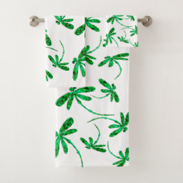 Conjunto De Toalhas Dragonfly Frenzy Green
