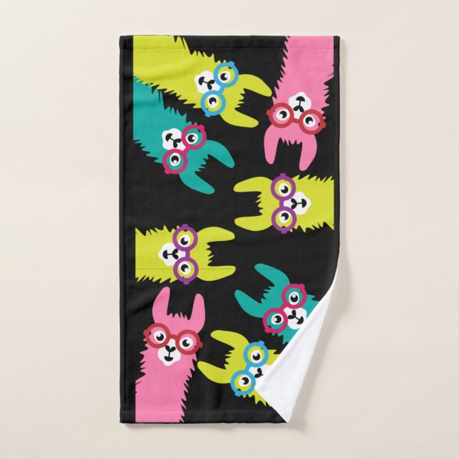 Conjunto De Toalhas Drama Llama Colorful Camelid (Toalha de mão)